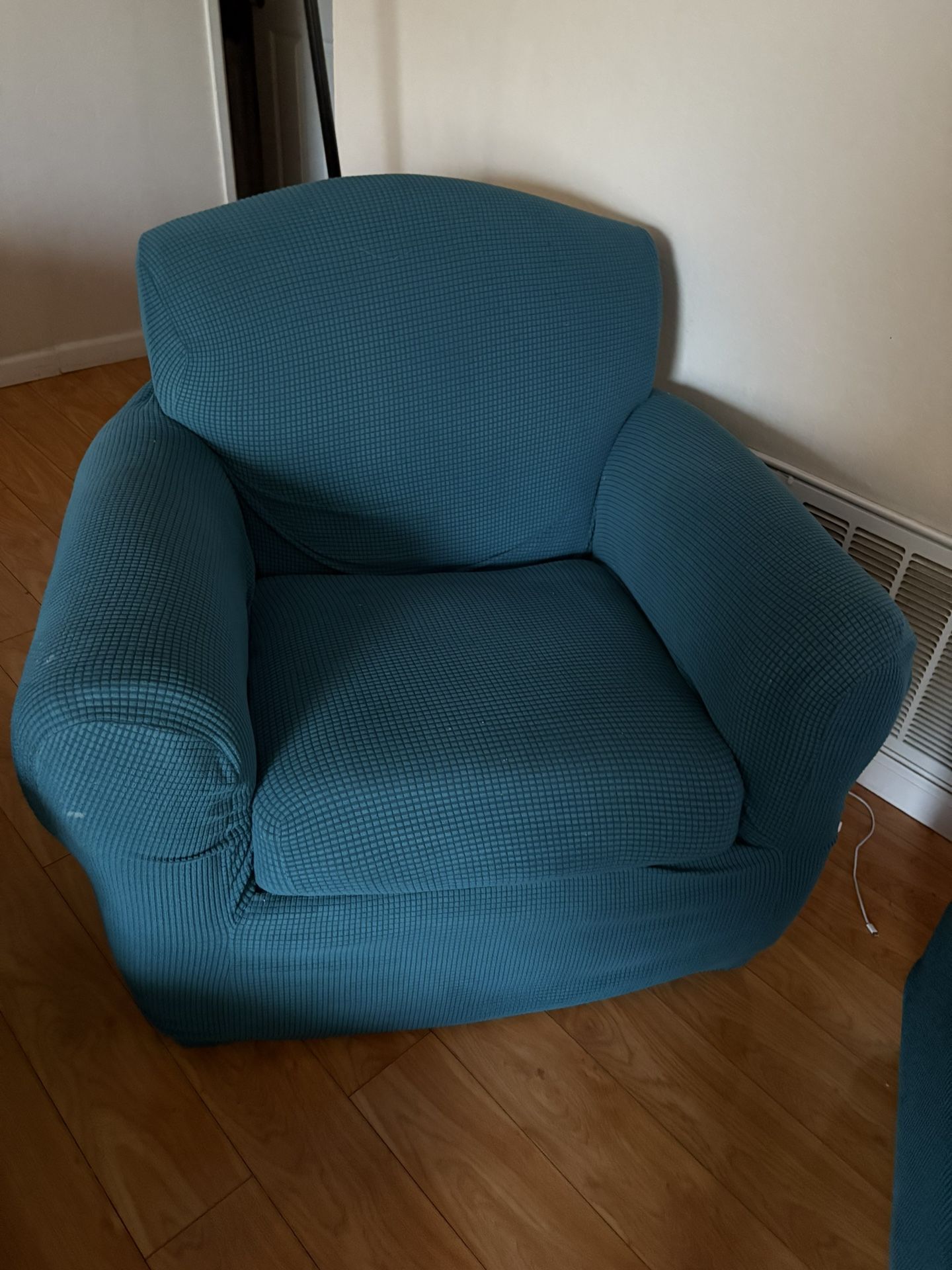 Teal Arm Chair & ottoman Covers