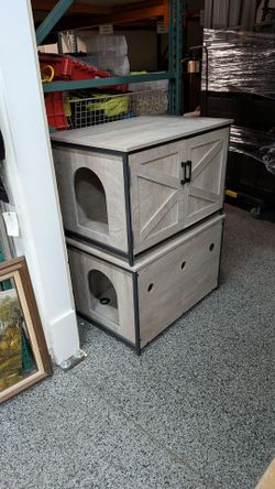 CAT LITTER BOX ENCLOSURE / CAT HIDEOUT. 2 AVAILABLE