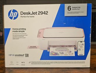 NEW HP DeskJet 2942 Wireless Printer - Pale Rose (Sealed)