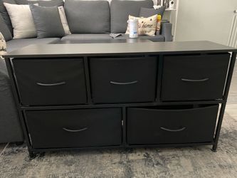 5 drawer fabric dresser