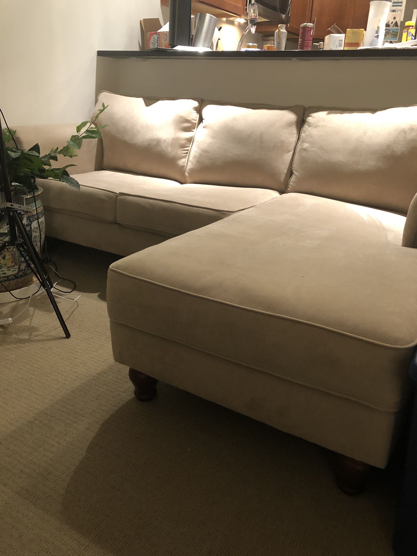 Pier one sectional with ottoman