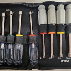 Craftsman Nut Driver Set with Case 12 Piece SAE and Metric - Made in USA
