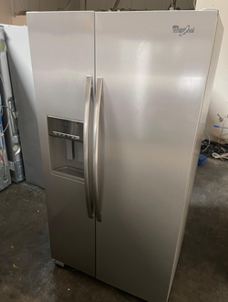 Deal: Whirlpool Stainless SxS Refrigerator — Clean, Dispenser