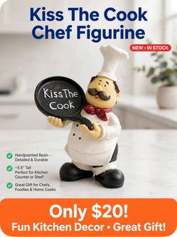Kiss The Cook Chef Figurine