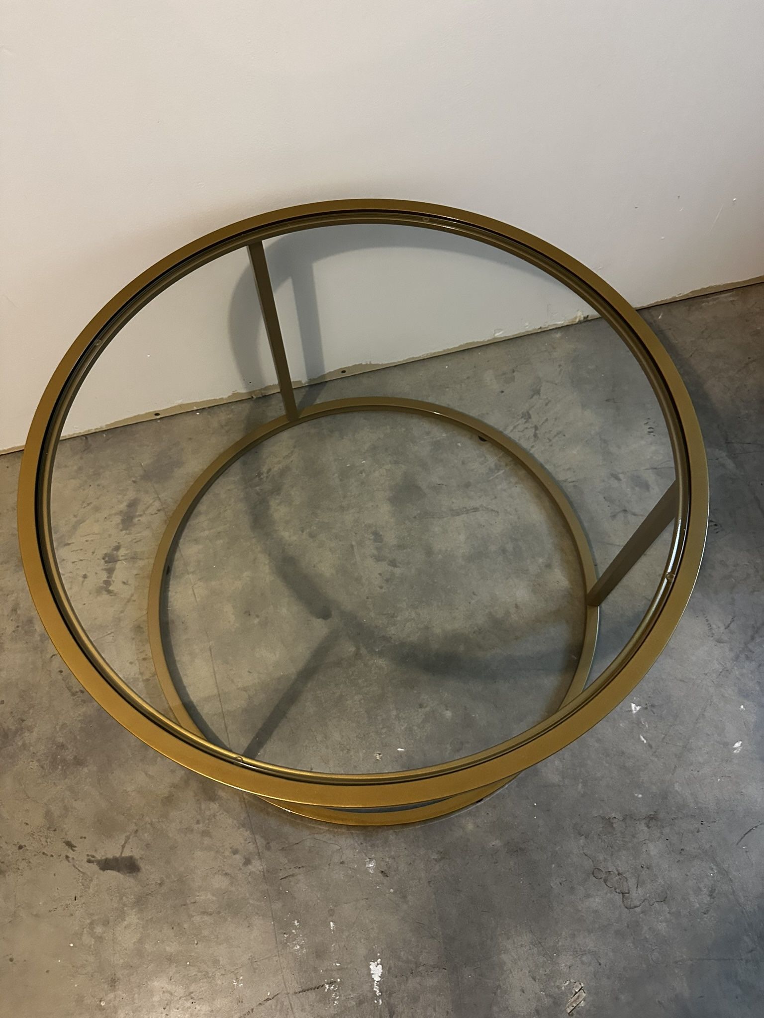 Glass Gold Round Table-Small