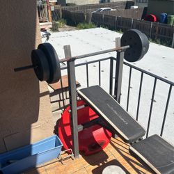 Cap strength Bench And Barbell W/weights