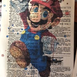 Mario Prints On Book Pages