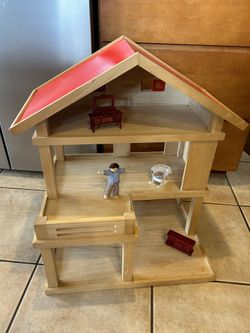 Plan Toys Large Wooden Dollhouse 
