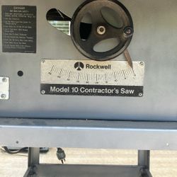 Rockwell 10 Inch Contractors Table Saw