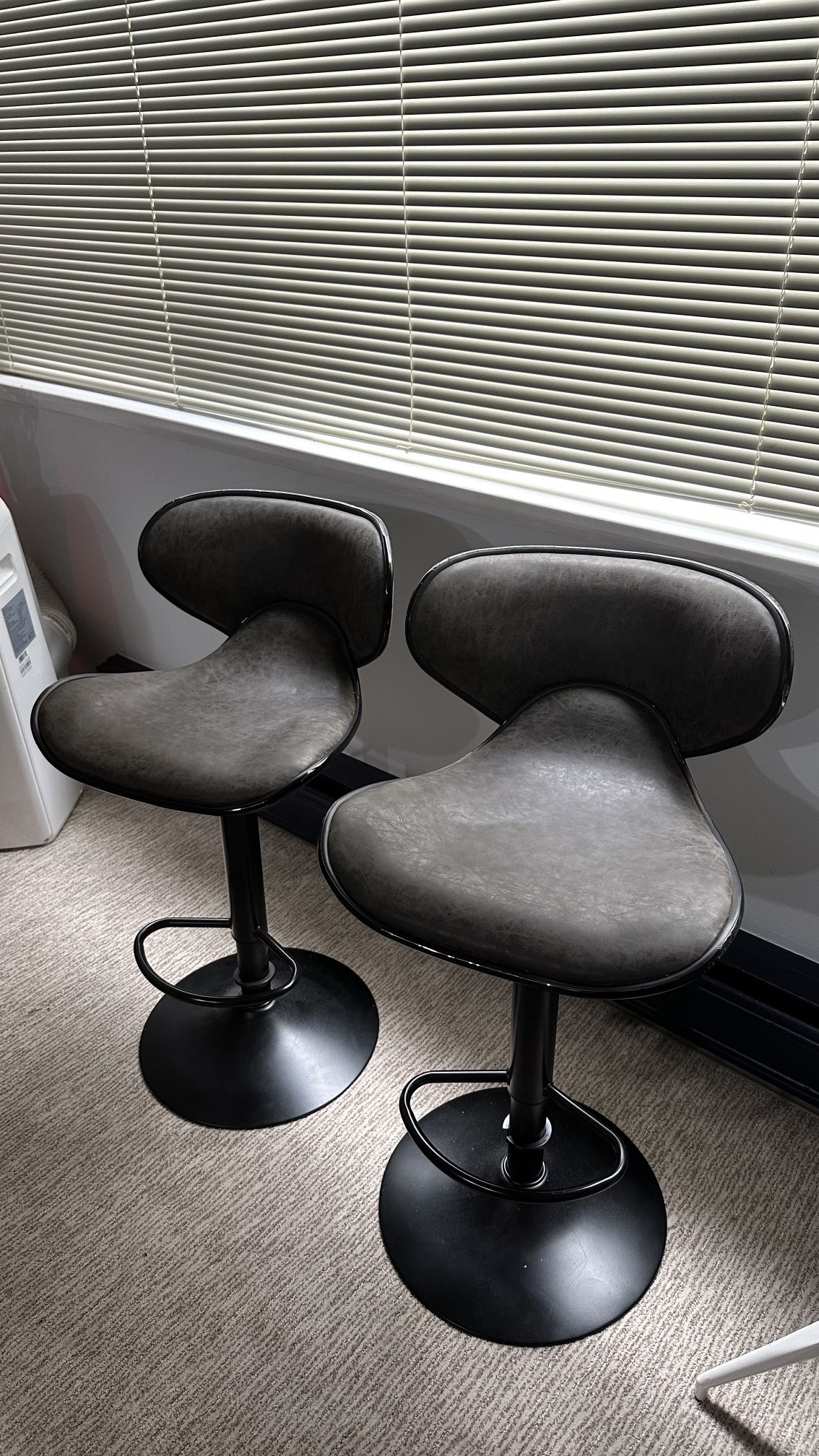 Modern Adjustable Bar Stools (Set of 2)