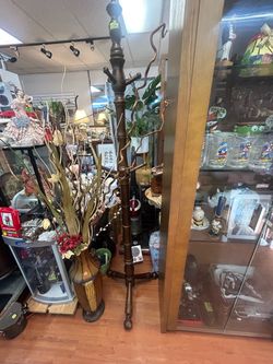 Vintage Wood Coat Rack Stand