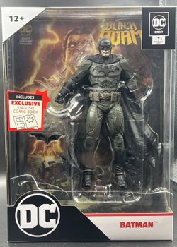 Mcfarlane DC Multiverse Page Punchers Black Adam BATMAN W/ Comic 7" Figure