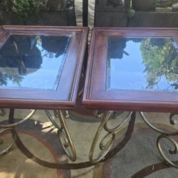 Beautiful Glass Top End Tables