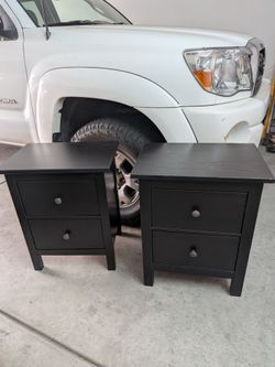 Ikea Hemnes 
2 drawer dresser chest nightstand cabinet  black brown