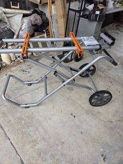 New RIDGID Foldable Mobile Miter Saw Stand with Mounting Braces. Retails $205 with Taxes!