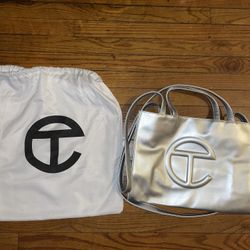 Telfar Medium Silver Bag 