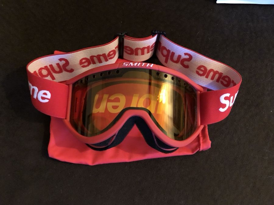 Supreme x Smith Rescue Ski/ Snowboard Goggles - Red FW15