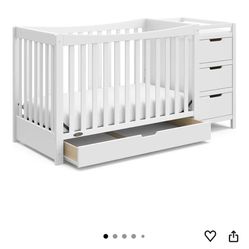 Graco 4in1 Crib With Drawers/Changing Table