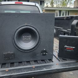 10 Inch Polk Audio Subwofer With Amp And Wire Kit