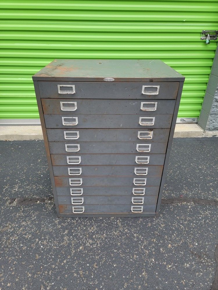 Cole-Steel Flat File Cabinet