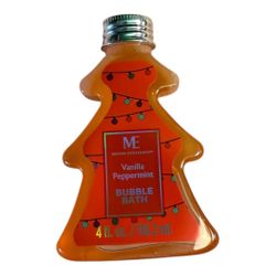 Modern Expressions Vanilla Peppermint Bubble Bath – 4 fl oz Christmas Tree Bottle