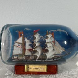 Vintage Ship in a Bottle – Fully Assembled ⚓️Read Full Description Below⚓️