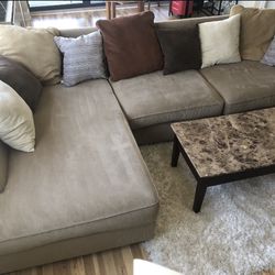 Beige L Couch