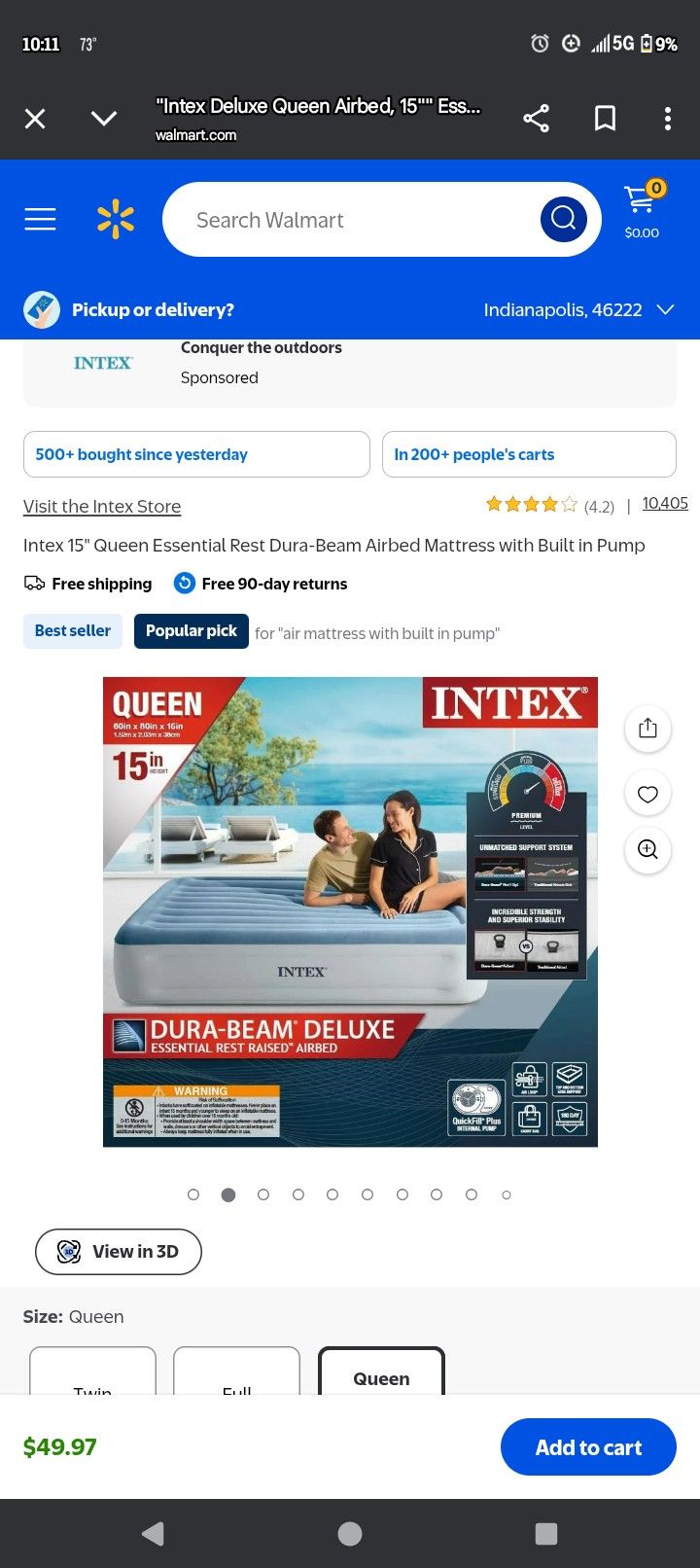 BRAND NEW QUEEN AIR MATTRESS WITH BUILT IN PUMP