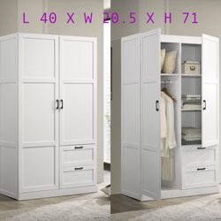 Armoire Wardrobe Cabinet With 2 Drawers