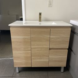 SALE ~ Modern PVC Bathroom Vanity - 36 inches