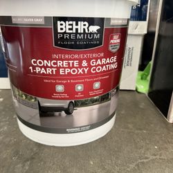 BEHR PREMIUM 5 gal. #901 Silver Gray Self-Priming 1-Part Epoxy Satin Interior/Exterior Concrete and