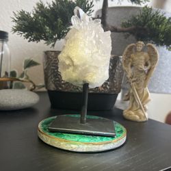 5” Quartz Crystal Cluster w/Built In Stand $40