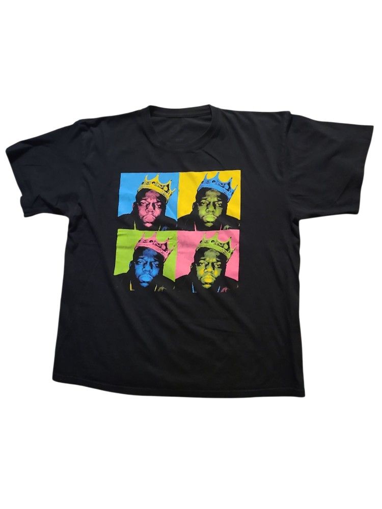 Multi Color Square The Notorious B.I.G Official Short Sleeve Crew Neck Size XL