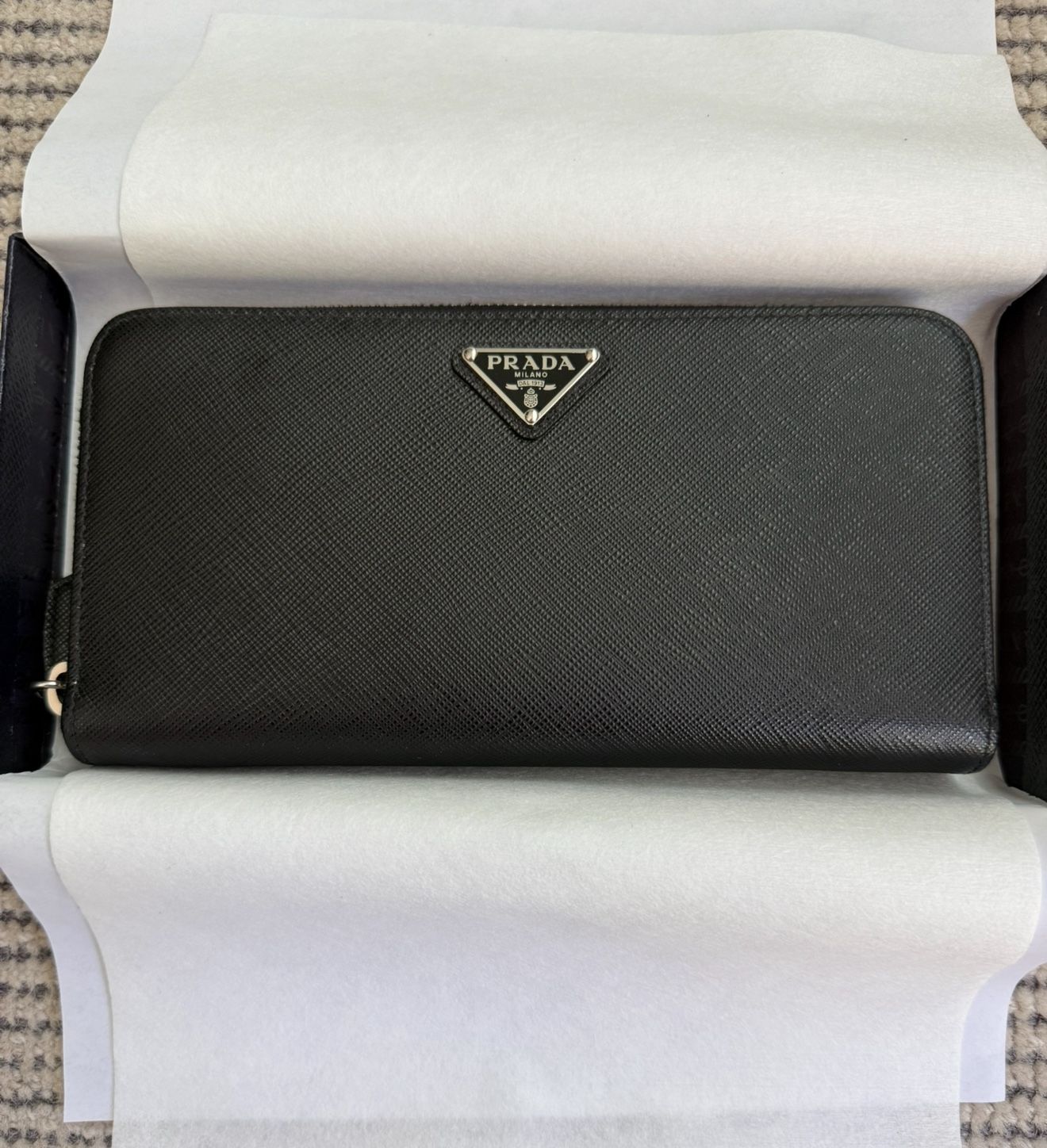 Brand New With Receipt, Box And Certificates - Prada Bifold Woman’s Wallet