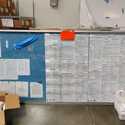 FREE - Extra Large Glass Front Bulletin Board With Keys