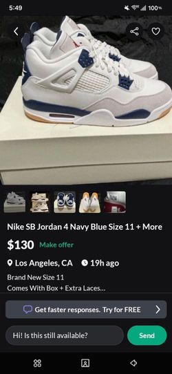 Jordan 4 sb navy blue