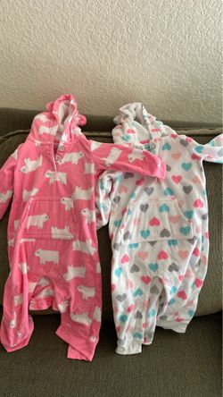 9 month fleece rompers