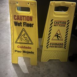 Caution wet sign 