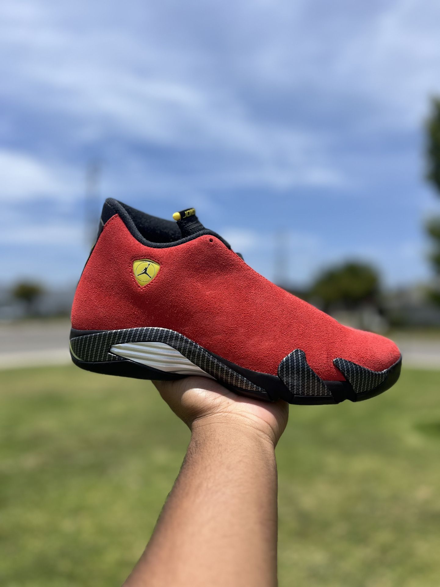 nike air jordan 14 ferrari size 9.5/12 deadstock brand new ds og all included