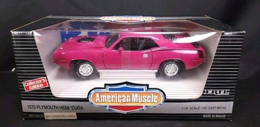 1/18 NEW ERTL American Muscle 1970 Plymouth Hemi ‘Cuda Die Cast