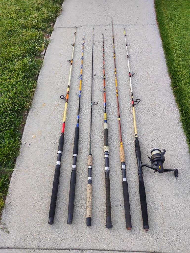 Fishing Poles Fishing Rods Six Count