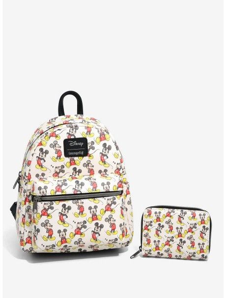 Loungefly Disney Mickey Mouse Poses Mini Backpack \u0026 Matching