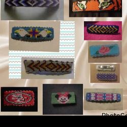 HAND MADE BEADED HAIR BARRETTES 4 SALE!