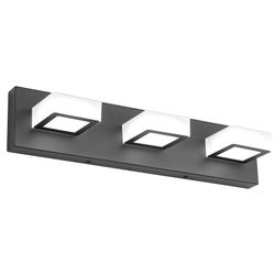 Modern Black LED 3-Light Acrylic Bathroom Vanity Wall Lighting Fixture Black-White