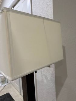 Wood floor lamp & table lamp