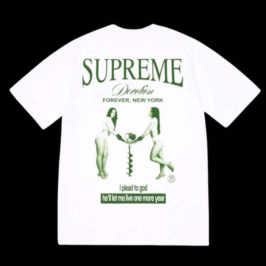 SUPREME “DEVOTION” TEE WHITE SIZE 2XL