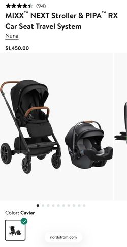 Nuna stroller car seat and bassinet