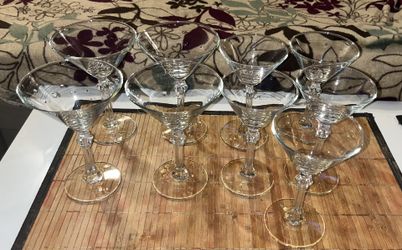 Set Of 9 Martini Glasses
