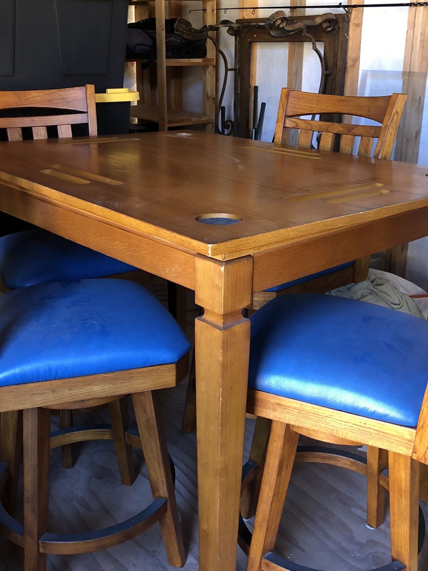 Bar Table / Poker Table and 4 Chairs
