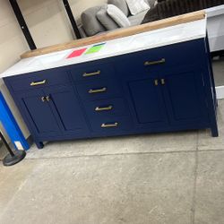 Double Blue Vanity